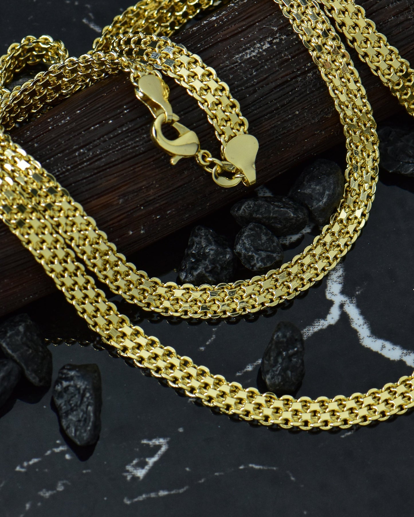 CADENA CHINA DOBLE CARRIL 6 MM- 65 CM