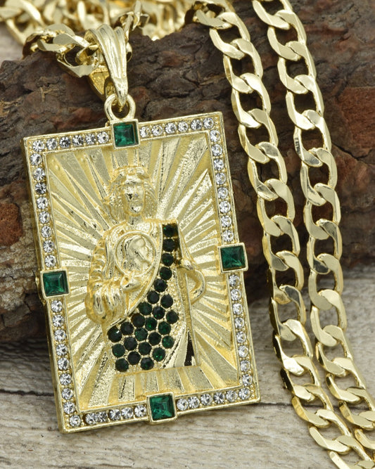 Cadena Cubana 60 Cm / 4 mm + Placa de santo