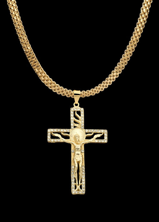 CADENA CHINA (60CM 4MM) + DIJE CRISTO